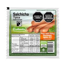 SALCHICHA TIPICA COLANTA 225GR 9 UNDS