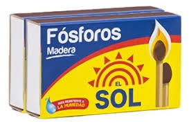 FOSFOROS EL SOL HOGAR MADERA X2
