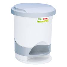 PAPELERA PINTO PEDAL BLANCA 6 LT