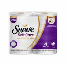 PAPEL HIGIENICO SUAVE SOFT CARE X 4 UNDS