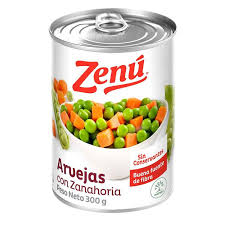 ARVEJA/ZANAHORIA ZENU ENLATADO 300GR
