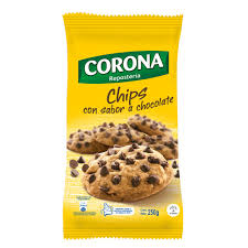CHIPS CHOCOLATE CORONA 250GR