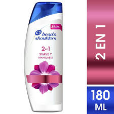 H&S SHAMPOO 2 EN 1 SUAVE Y MANEJABLE 180ML